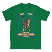 Load image into Gallery viewer, The Strength Cat Arcana Tarot Card Mystical Wiccan Design (Front - Green
