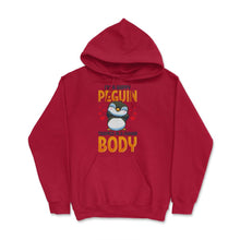 Load image into Gallery viewer, I&#39;m A Happy Penguin Trapped In A Human Body Funny Kawaii Print (Front - Red
