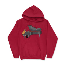 Load image into Gallery viewer, Funny Cat Playing Piano Pianist Music Instrument Cat Lover Design ( - Red
