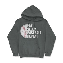 Load image into Gallery viewer, Funny Eat Sleep Baseball Repeat Baseball Player Athlete Gag Print ( - Dark Grey Heather
