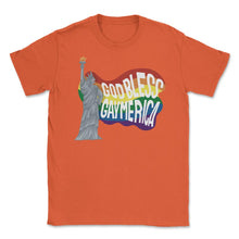 Load image into Gallery viewer, God Bless Gaymerica Statue Of Liberty Rainbow Pride Flag Design ( - Orange
