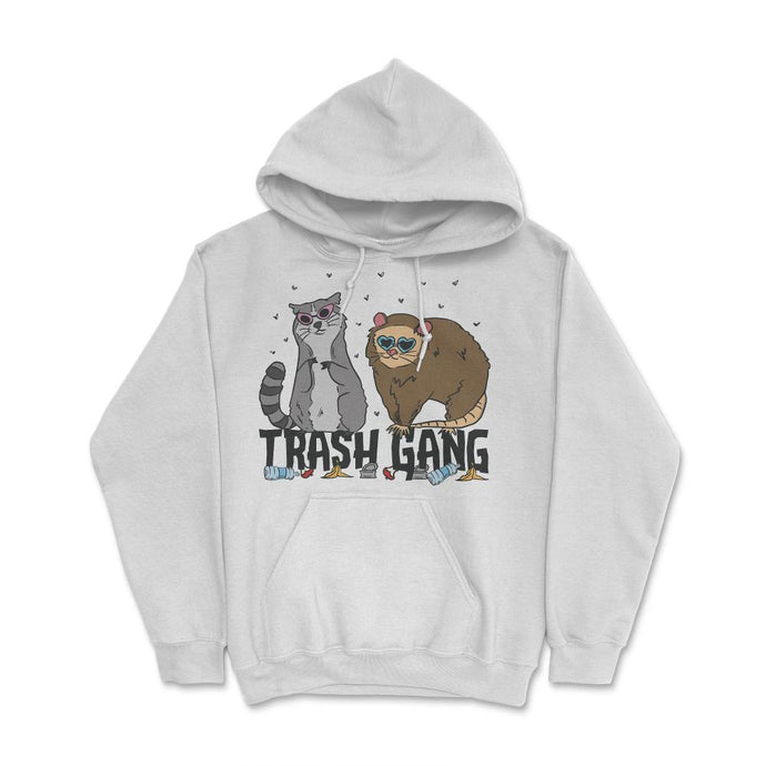 Trash Gang Funny Possum & Raccoon Lover Trash Animal Pun Graphic ( - White