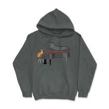 Load image into Gallery viewer, Funny Cat Playing Piano Pianist Music Instrument Cat Lover Design ( - Dark Grey Heather
