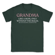 Load image into Gallery viewer, Funny Grandma Definition Like A Mom Without The Rules Cute Graphic ( - Forest Green
