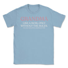 Load image into Gallery viewer, Funny Grandma Definition Like A Mom Without The Rules Cute Graphic ( - Light Blue
