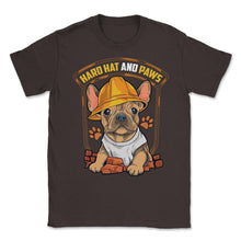 Load image into Gallery viewer, French Bulldog Construction Worker Hard Hat &amp; Paws Frenchie Graphic ( - Brown
