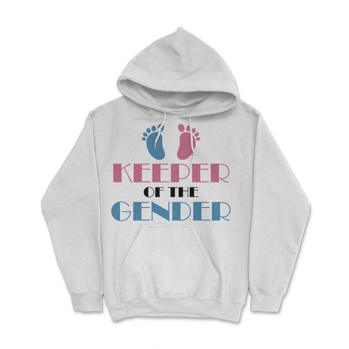 Funny Gender Reveal Party Keeper Of The Gender Baby Print (Front - White