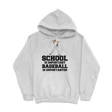 Load image into Gallery viewer, Funny Baseball Gag School Is Important Baseball Importanter Graphic ( - White
