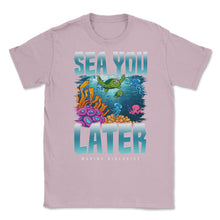 Load image into Gallery viewer, Sea You Later Marine Biologist Pun Product (Front Print) Unisex - Light Pink
