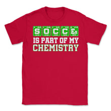 Load image into Gallery viewer, Soccer Is Part Of My Chemistry Periodic Table Of Elements Print ( - Red
