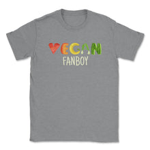 Load image into Gallery viewer, Vegan Fanboy Vegetable Lettering Cool Design Gift Design (Front Print - Grey Heather
