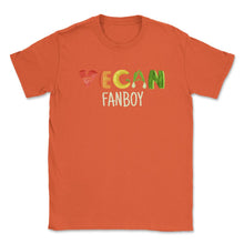 Load image into Gallery viewer, Vegan Fanboy Vegetable Lettering Cool Design Gift Design (Front Print - Orange

