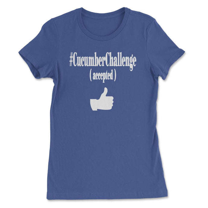 #CucumberChallenge - Thumbs Up Cucumber Challenge Accepted Shirt ( - Royal Blue