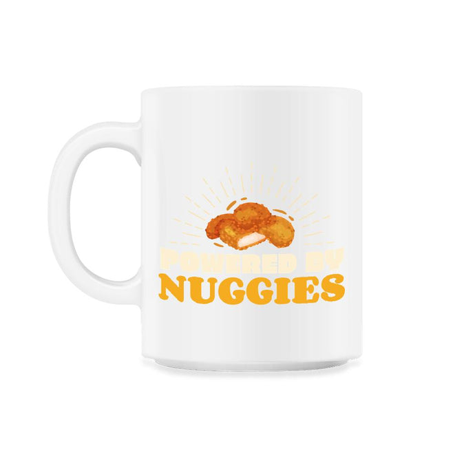 Power By Nuggies Retro Vintage Chicken Nuggets Hilarious graphic 11oz - White