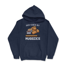 Load image into Gallery viewer, Power By Nuggies Pixalated Art Style Chicken Nugget Funny Design ( - Navy
