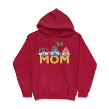 Load image into Gallery viewer, MOM Gnomes Women’s Leopard Pattern Mother&#39;s Day Gnomes Design (Front - Hoodie - Red
