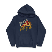 Load image into Gallery viewer, Pizza Fangirl Funny Pizza Humor Gift Print (Front Print) Hoodie - Navy

