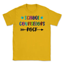 Load image into Gallery viewer, Funny School Counselors Rock Trendy Counselor Appreciation Product ( - Gold
