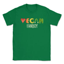 Load image into Gallery viewer, Vegan Fanboy Vegetable Lettering Cool Design Gift Design (Front Print - Green
