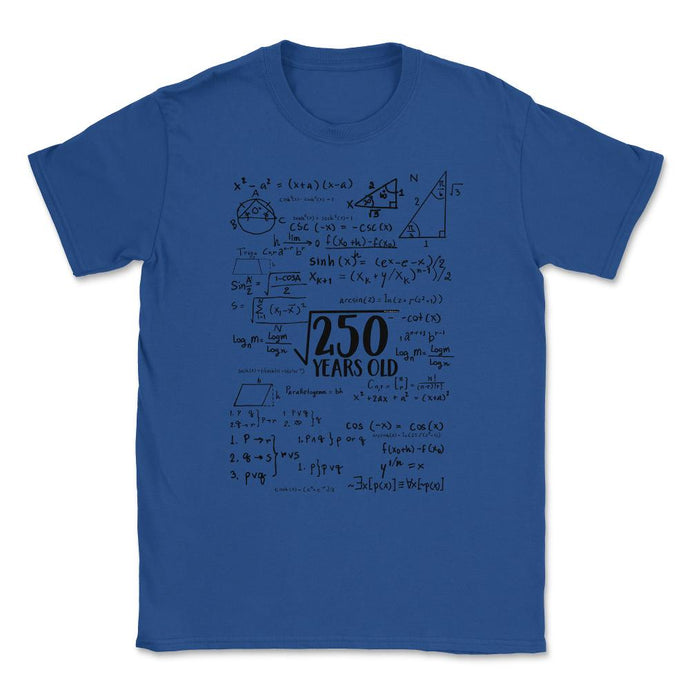 Funny 50th Birthday Square Root 250 Years Old Math Lover Design ( - Royal Blue