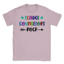 Load image into Gallery viewer, Funny School Counselors Rock Trendy Counselor Appreciation Product ( - Light Pink
