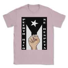 Load image into Gallery viewer, Puerto Rico Se Respeta - Puerto Rico Black Flag Resistencia Shirt ( - Light Pink
