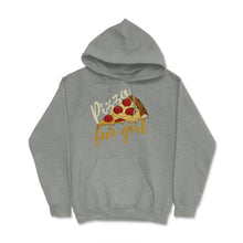 Load image into Gallery viewer, Pizza Fangirl Funny Pizza Humor Gift Print (Front Print) Hoodie - Grey Heather

