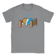 Load image into Gallery viewer, Sleeping Kawaii Chicken Nugget Character Hilarious Graphic (Front - Grey Heather
