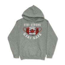 Load image into Gallery viewer, Stay Strong Stay Safe Canada Flag Mask Solidarity Awareness Print ( - Grey Heather

