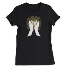 Load image into Gallery viewer, Mysterious Third Eye Rays Witchy Aesthetic Artsy Print (Front Print) - Women&#39;s Tee - Black
