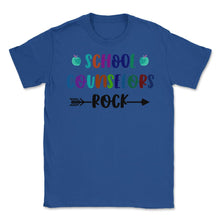 Load image into Gallery viewer, Funny School Counselors Rock Trendy Counselor Appreciation Product ( - Royal Blue
