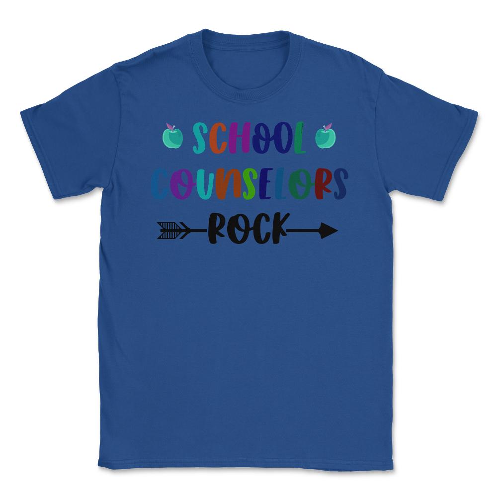 Funny School Counselors Rock Trendy Counselor Appreciation Product ( - Royal Blue