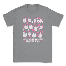 Load image into Gallery viewer, Hens Just Wanna Have Fun Hilarious Group Of Hens Doodles Product ( - Grey Heather
