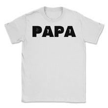Load image into Gallery viewer, Funny Papa Fishing And Hunting Lover Grandfather Dad Design (Front - White

