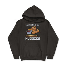 Load image into Gallery viewer, Power By Nuggies Pixalated Art Style Chicken Nugget Funny Design ( - Black
