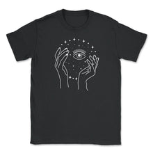 Load image into Gallery viewer, Psychic Crystal Ball Formed By Stars Witchy Aesthetic Artsy Product ( - Unisex T-Shirt - Black
