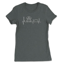 Load image into Gallery viewer, Nurse Lifeline T-Shirt Nursing Shirt Gift (Front Print) Women&#39;s Tee - Dark Grey Heather
