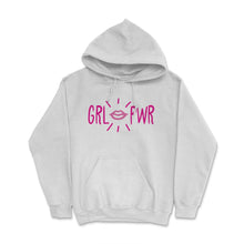 Load image into Gallery viewer, GRL PWR T-Shirt Feminist Shirt  (Front Print) Hoodie - White
