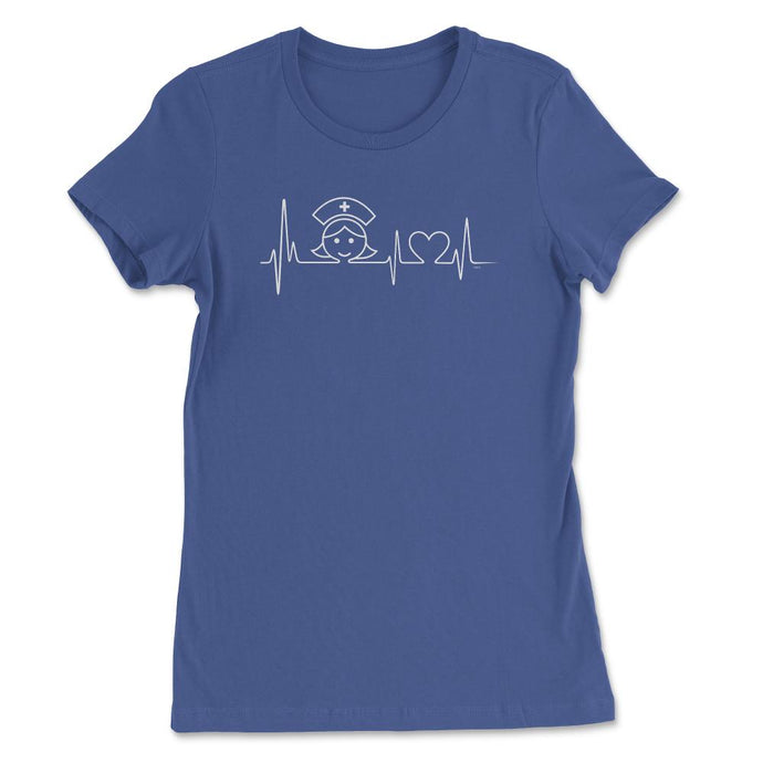 Nurse Lifeline T-Shirt Nursing Shirt Gift (Front Print) Women's Tee - Royal Blue