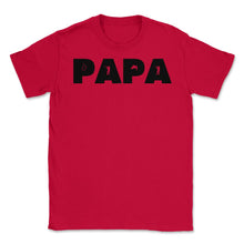 Load image into Gallery viewer, Funny Papa Fishing And Hunting Lover Grandfather Dad Design (Front - Red
