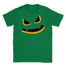 Load image into Gallery viewer, Big Orange Fierce Jack O Lantern Funny Halloween Shirt (Front Print) - Green
