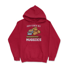 Load image into Gallery viewer, Power By Nuggies Pixalated Art Style Chicken Nugget Funny Design ( - Red
