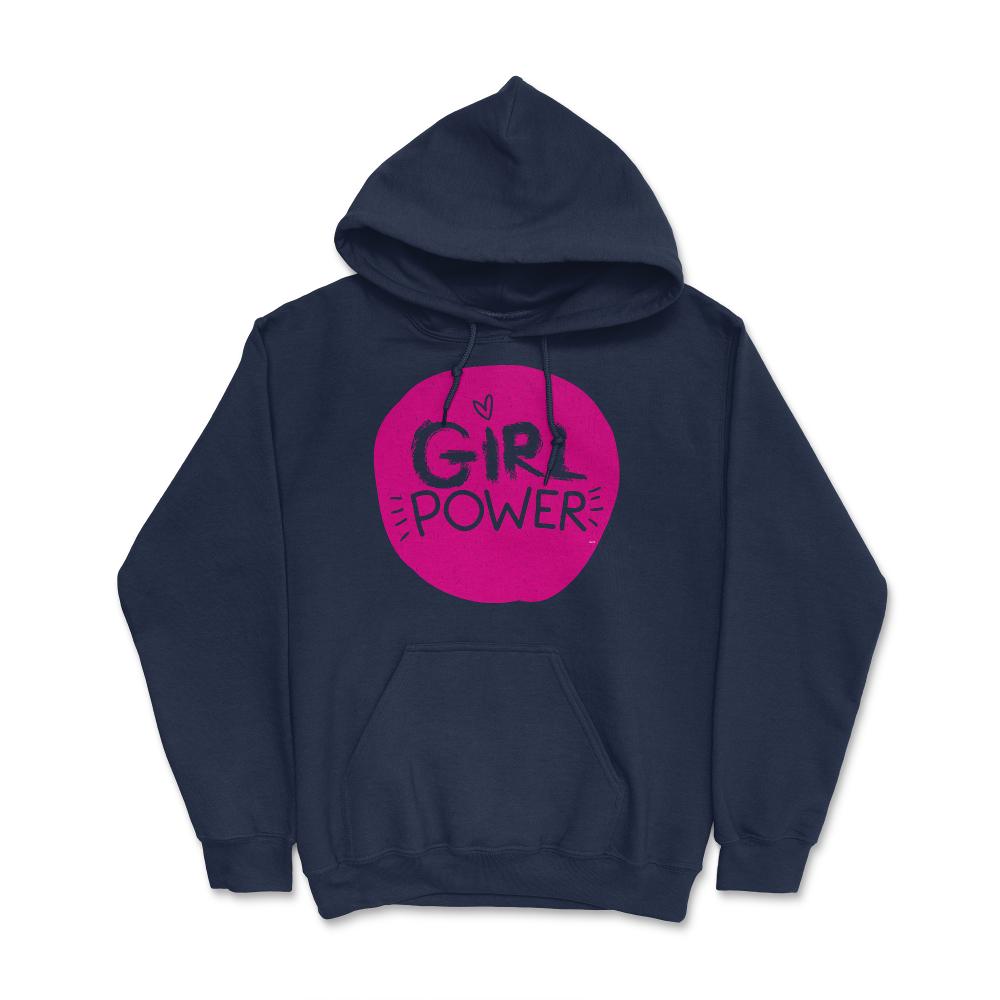 Girl Power Words T-shirt Feminism Shirt Top Tee Gift (2) (Front Print - Navy