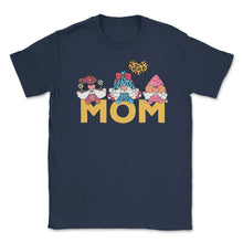 Load image into Gallery viewer, MOM Gnomes Women’s Leopard Pattern Mother&#39;s Day Gnomes Design (Front - Unisex T-Shirt - Navy
