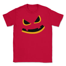 Load image into Gallery viewer, Big Orange Fierce Jack O Lantern Funny Halloween Shirt (Front Print) - Red
