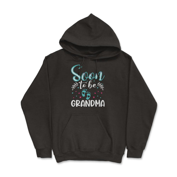 Soon To Be Grandma Women’s Mother's Day Graphic (Front Print) - Hoodie - Black