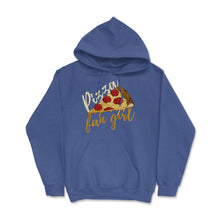 Load image into Gallery viewer, Pizza Fangirl Funny Pizza Humor Gift Print (Front Print) Hoodie - Royal Blue
