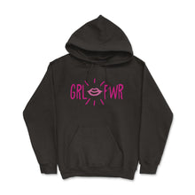 Load image into Gallery viewer, GRL PWR T-Shirt Feminist Shirt  (Front Print) Hoodie - Black

