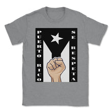 Load image into Gallery viewer, Puerto Rico Se Respeta - Puerto Rico Black Flag Resistencia Shirt ( - Grey Heather
