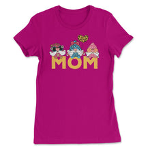 Load image into Gallery viewer, MOM Gnomes Women’s Leopard Pattern Mother&#39;s Day Gnomes Design (Front - Women&#39;s Tee - Berry
